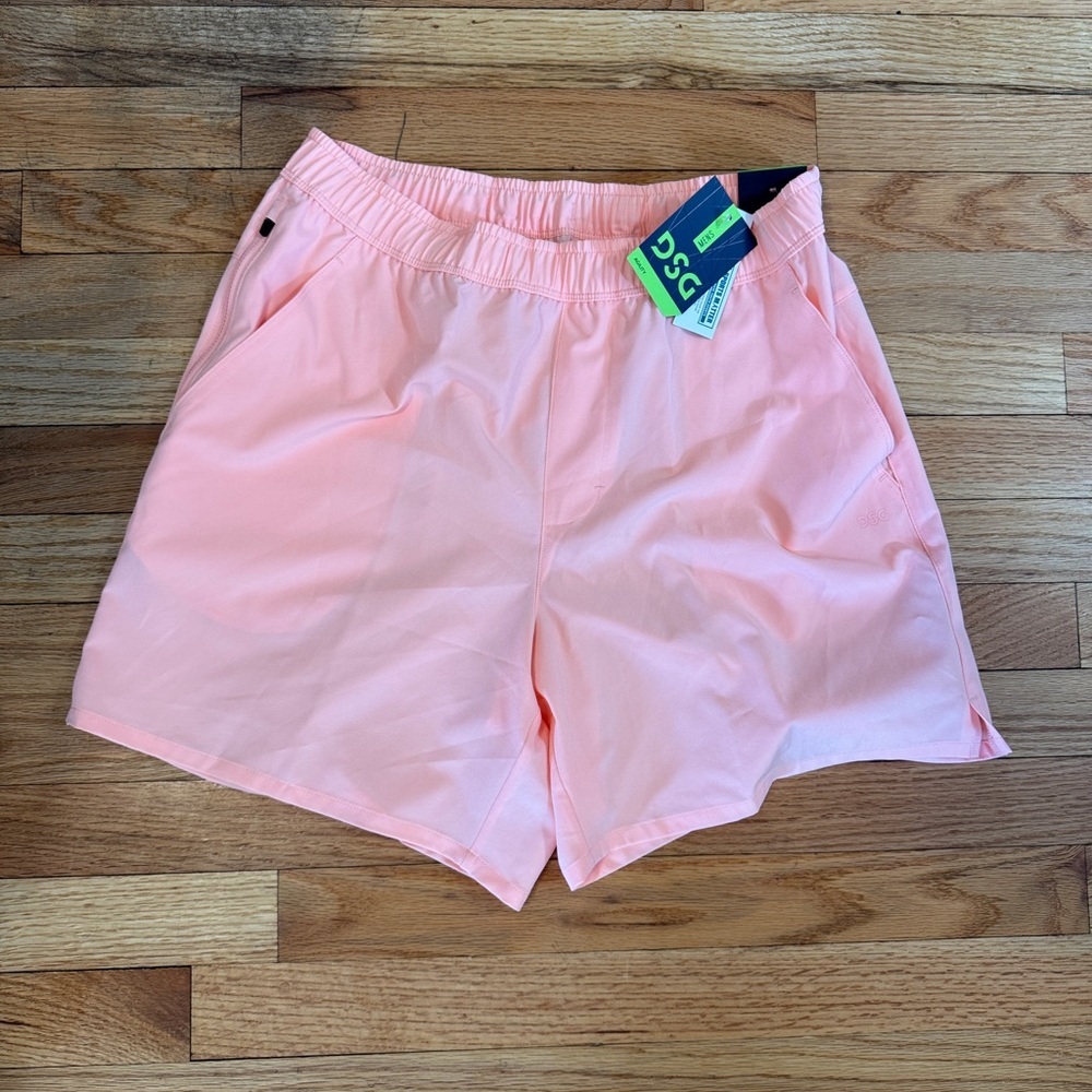 DSG Pink Athletic Shorts with Elastic Waistband